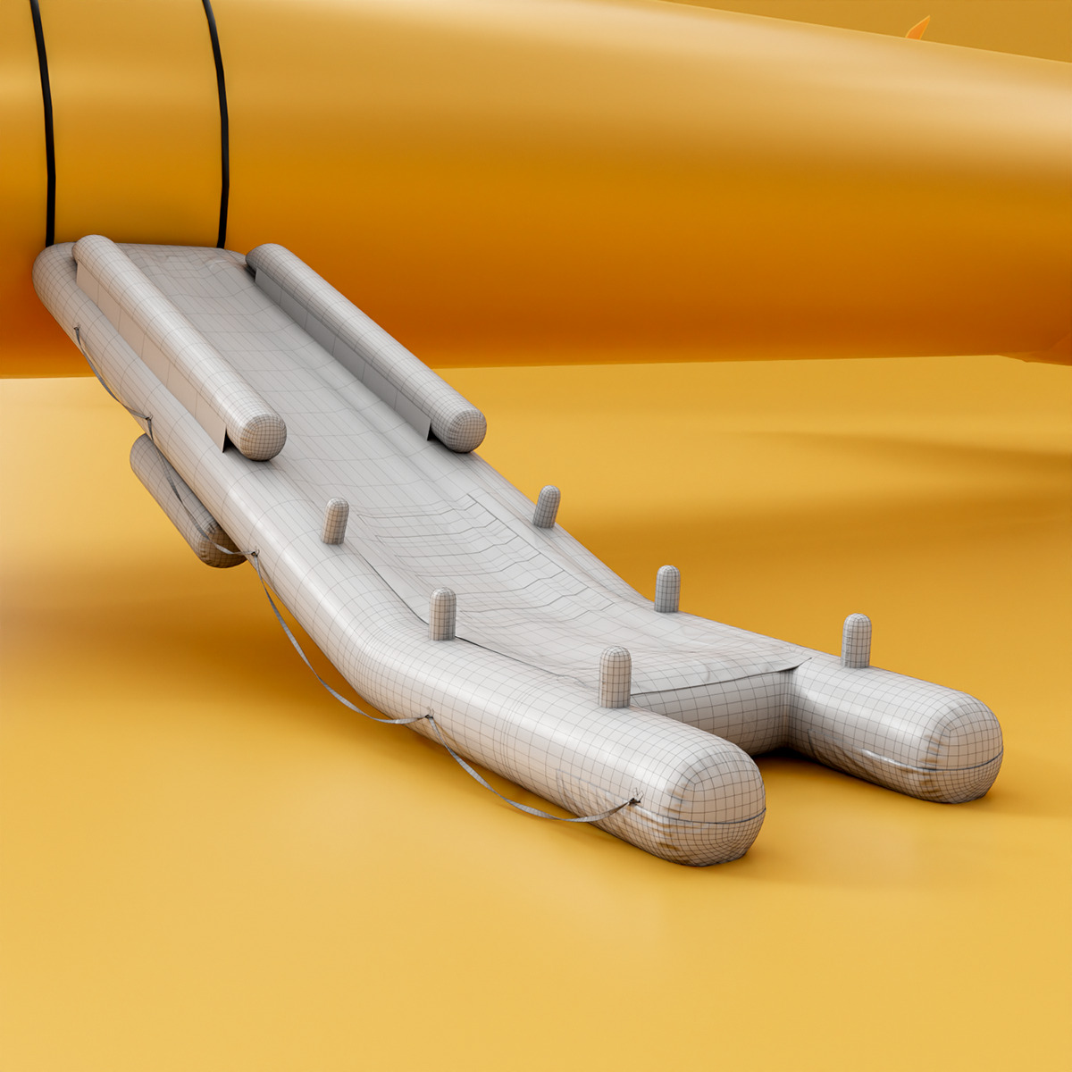 Aircraft Evacuation Slides Low-poly 3D model_12