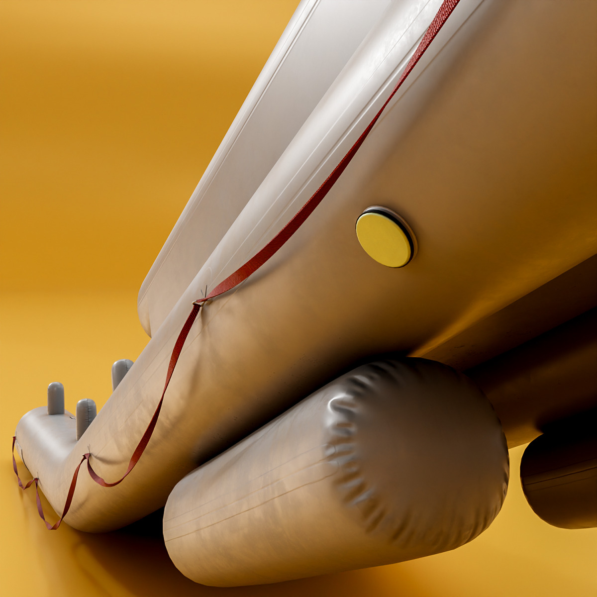 Aircraft Evacuation Slides Low-poly 3D model_6