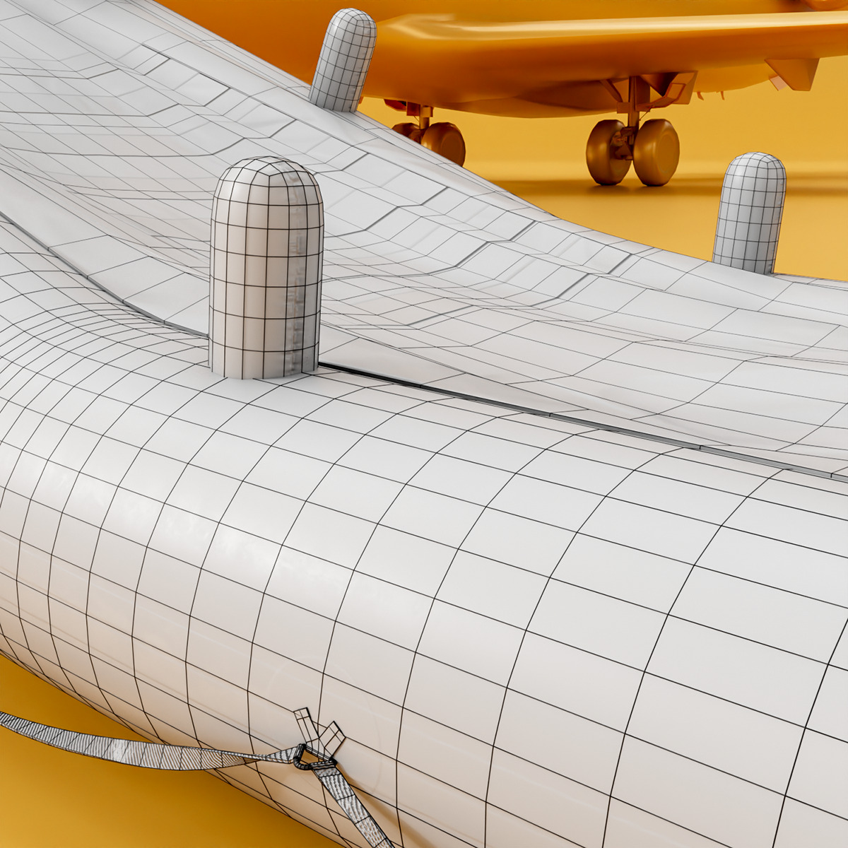 Aircraft Evacuation Slides Low-poly 3D model_19