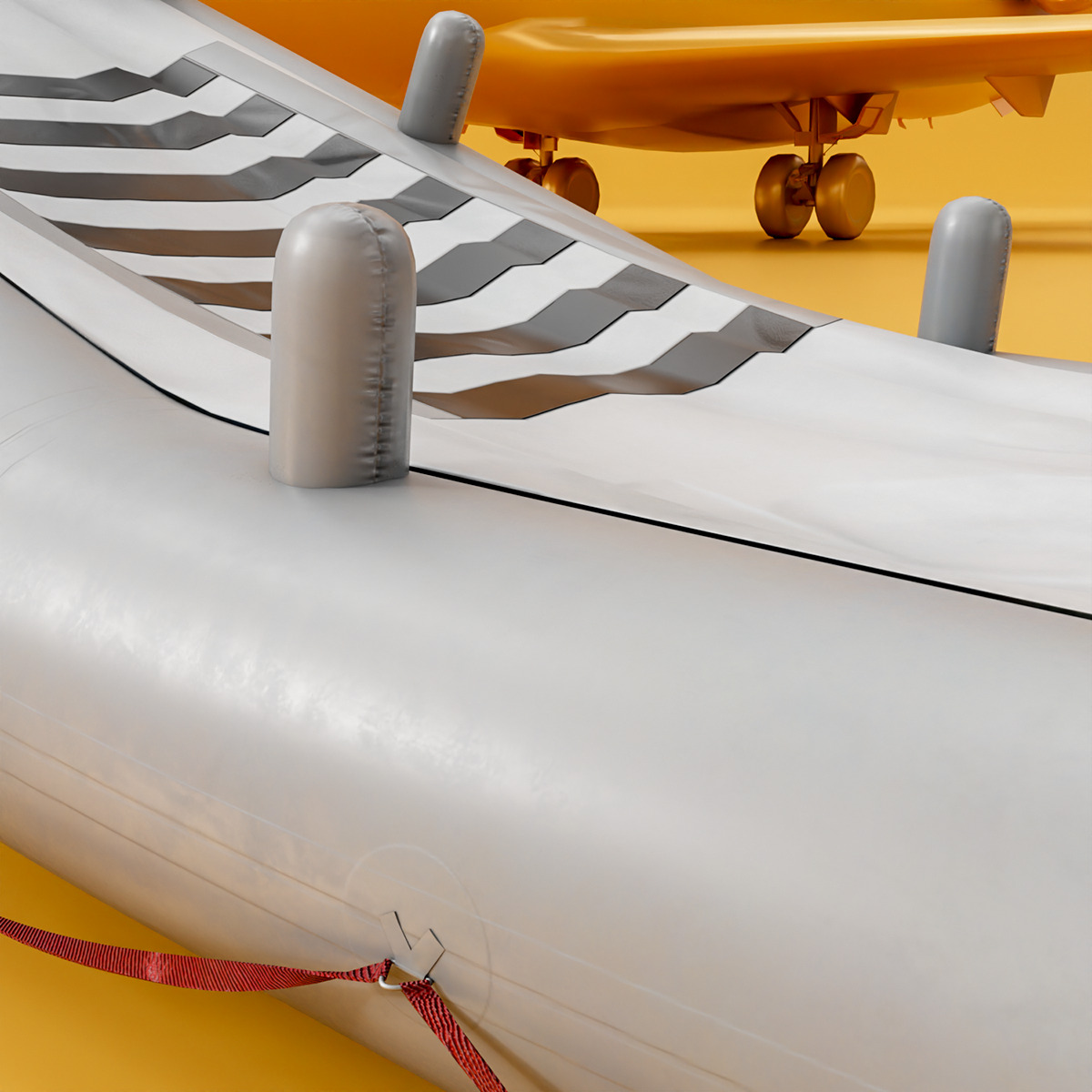 Aircraft Evacuation Slides Low-poly 3D model_8