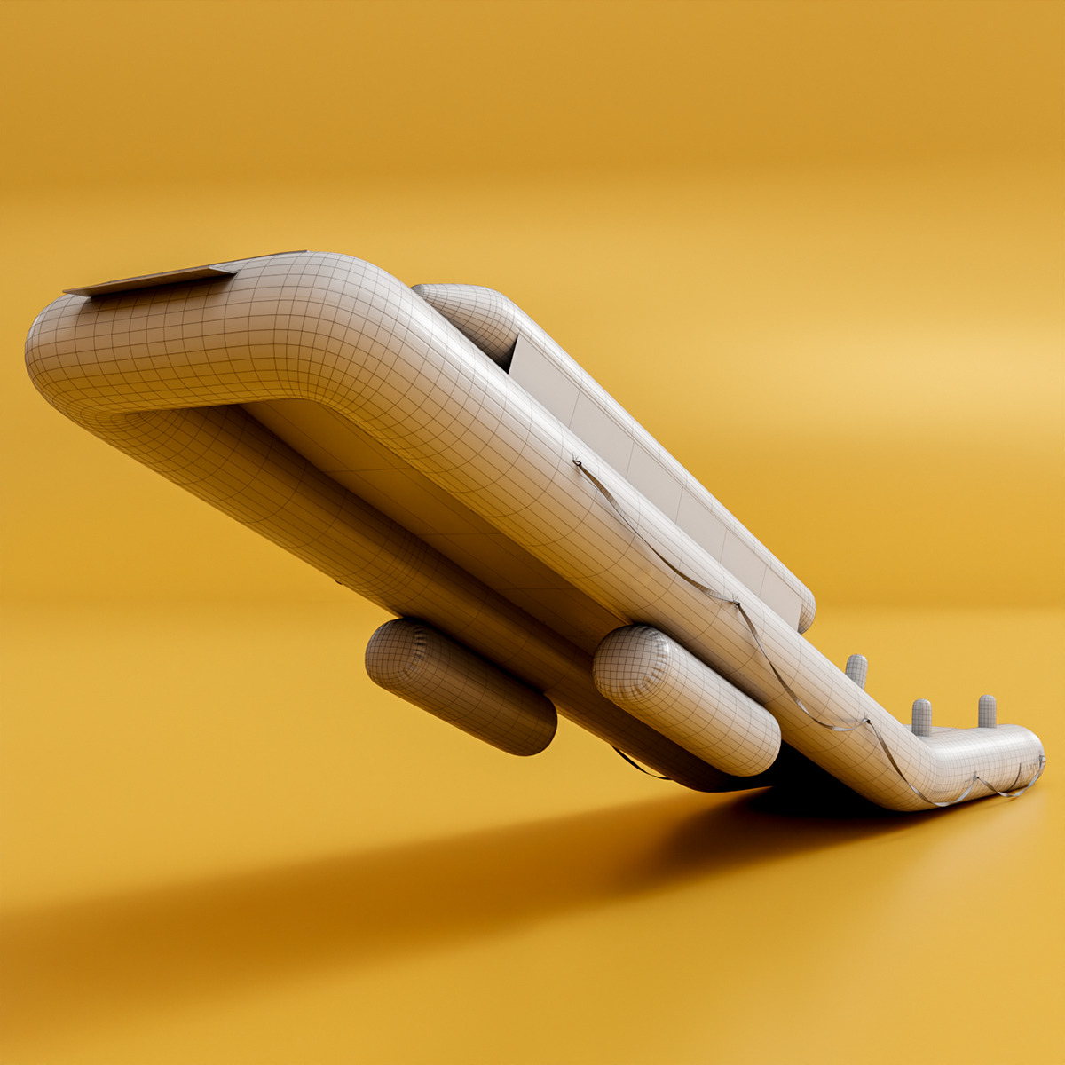 Aircraft Evacuation Slides Low-poly 3D model_13