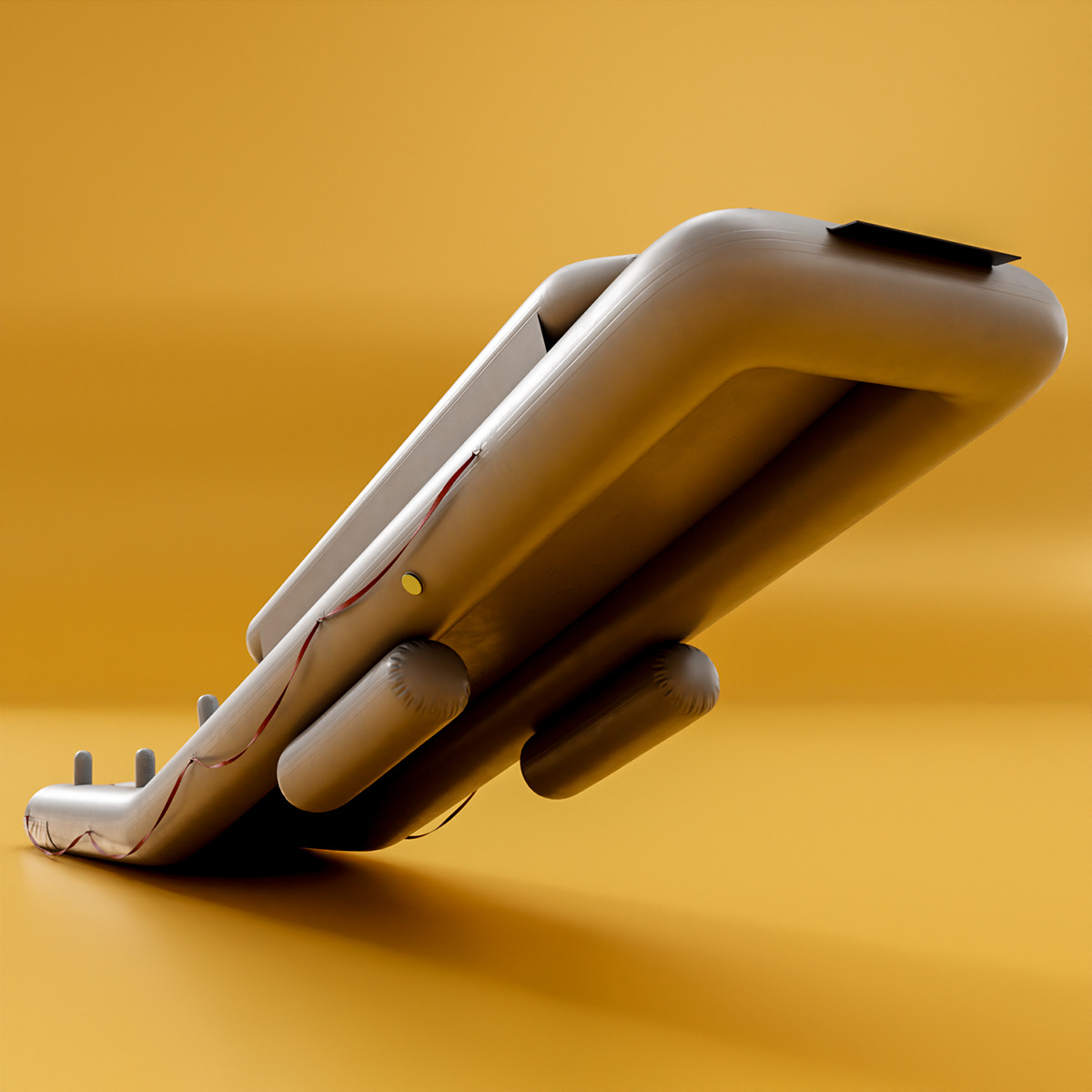 Aircraft Evacuation Slides Low-poly 3D model_3