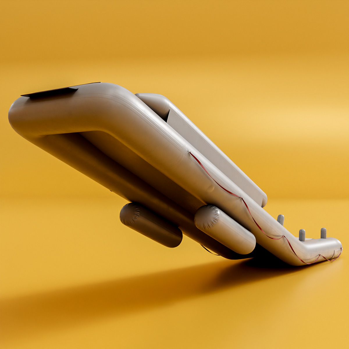 Aircraft Evacuation Slides Low-poly 3D model_2