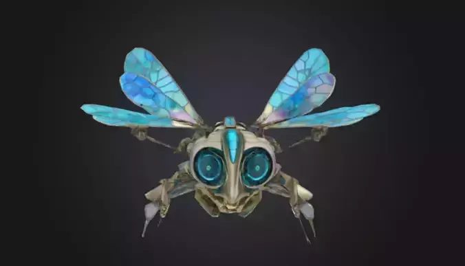 Cyber Fly Low poly game ready - not rigged