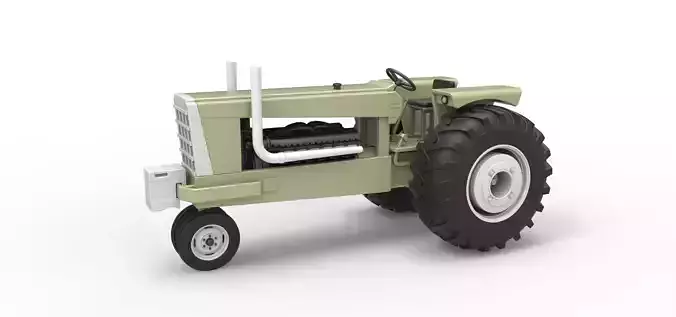 Vintage Pulling tractor Version 2 Scale 1 to 25