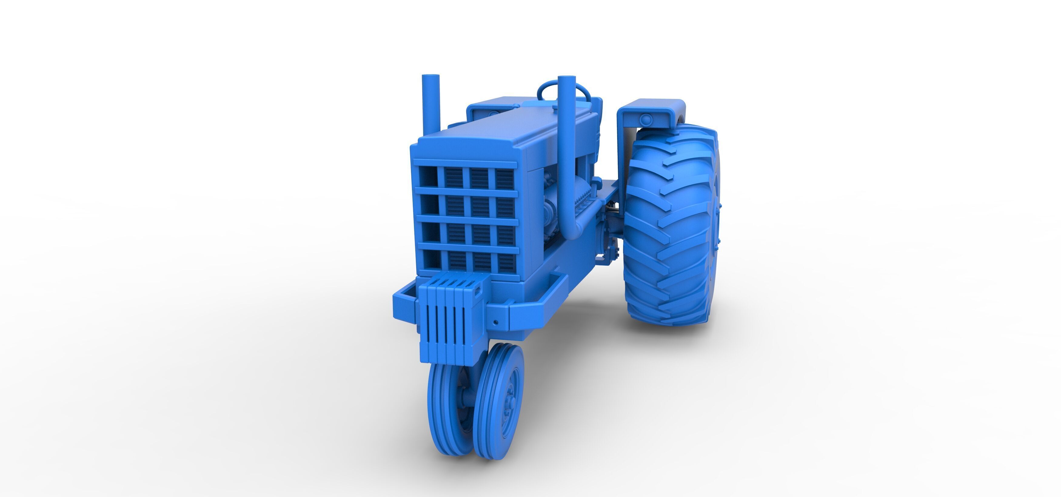 Vintage Pulling tractor Version 2 Scale 1 to 25 3D print model_24