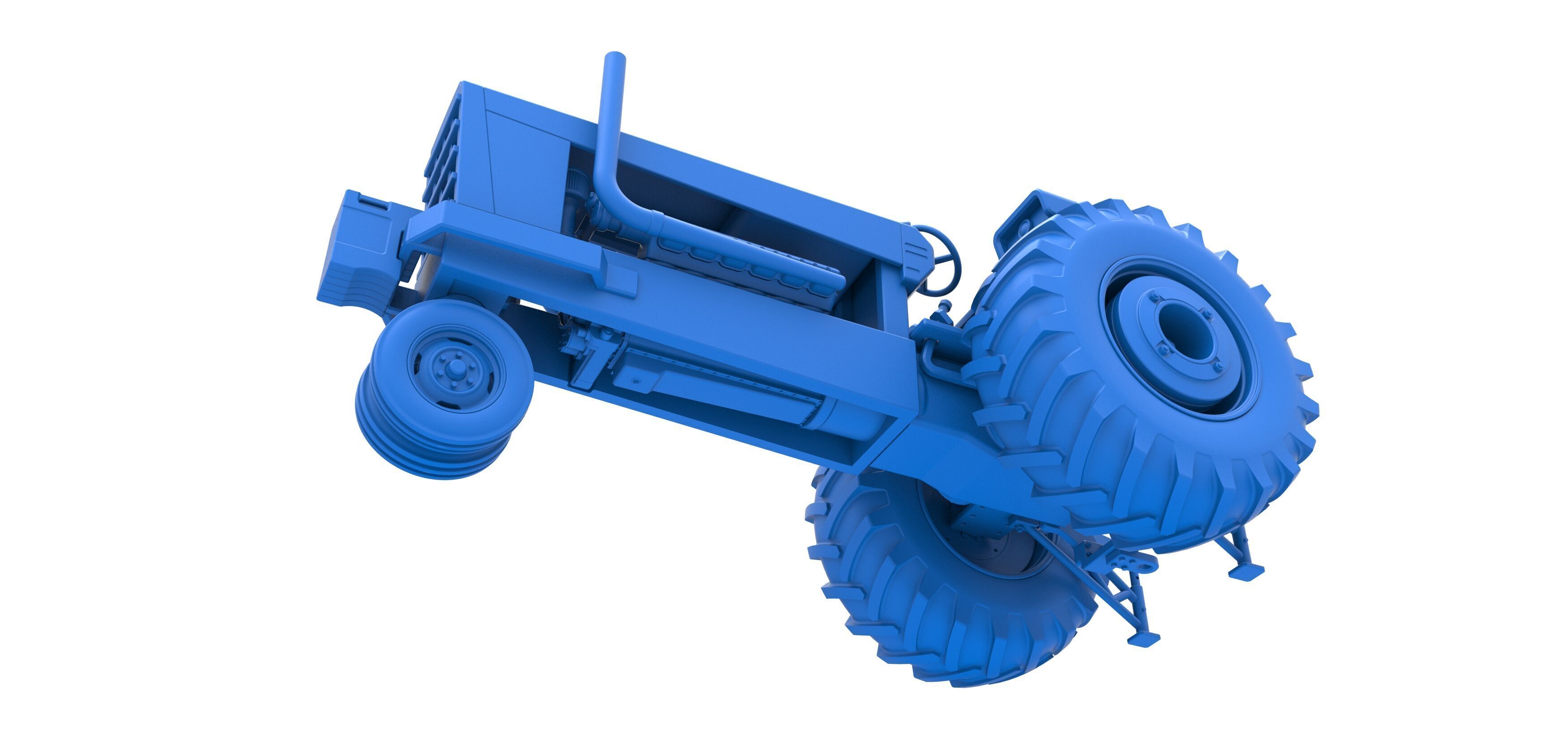 Vintage Pulling tractor Version 2 Scale 1 to 25 3D print model_22