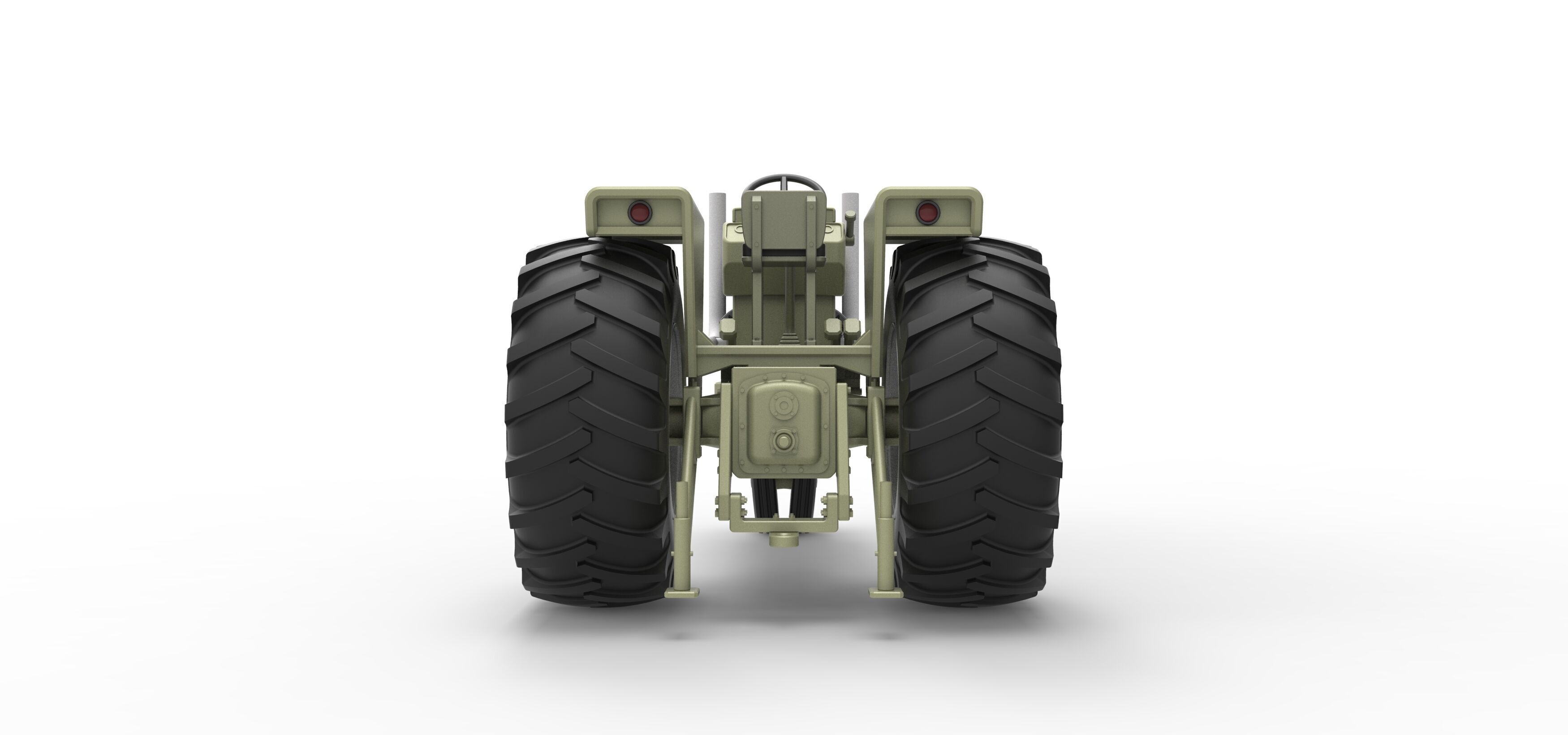 Vintage Pulling tractor Version 2 Scale 1 to 25 3D print model_15