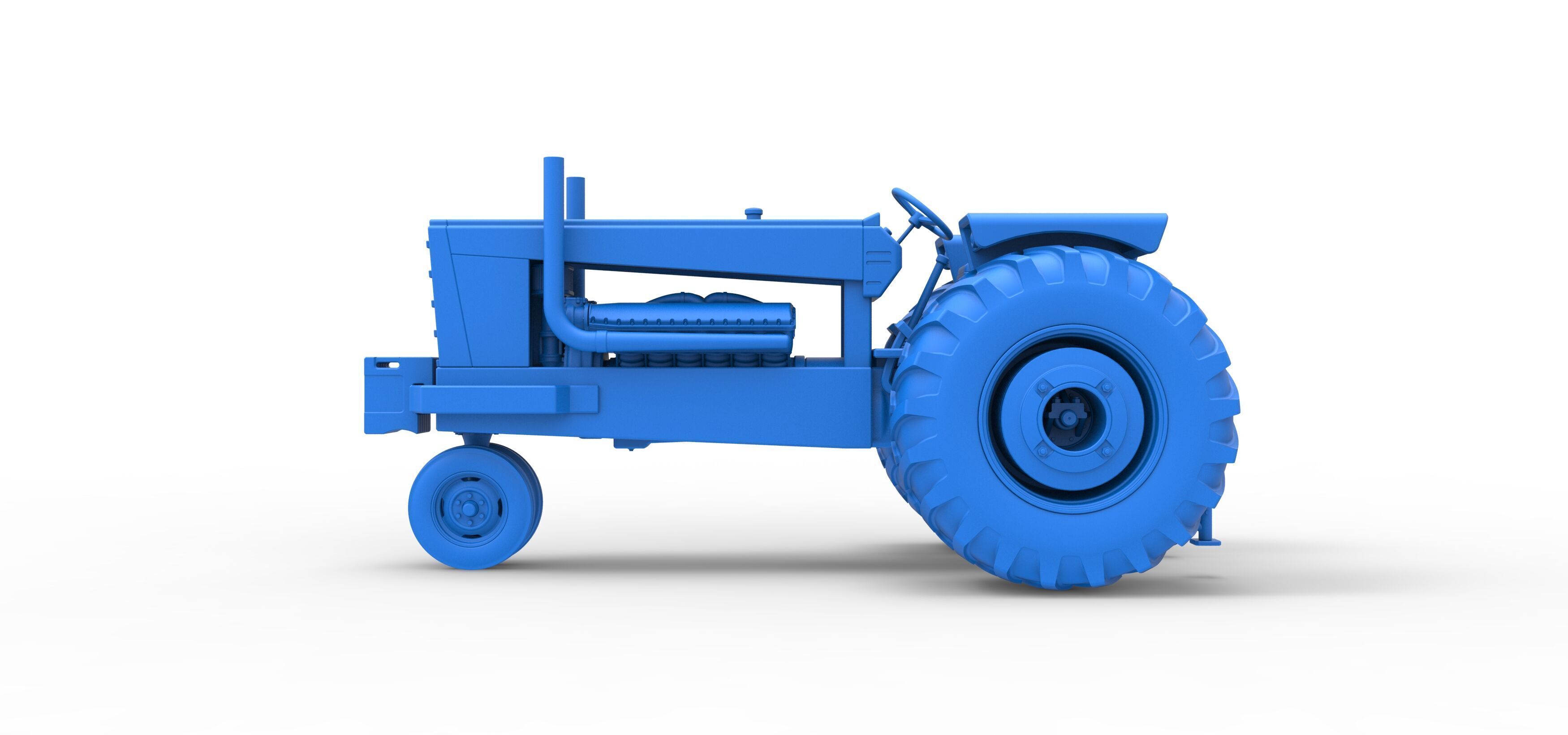 Vintage Pulling tractor Version 2 Scale 1 to 25 3D print model_28