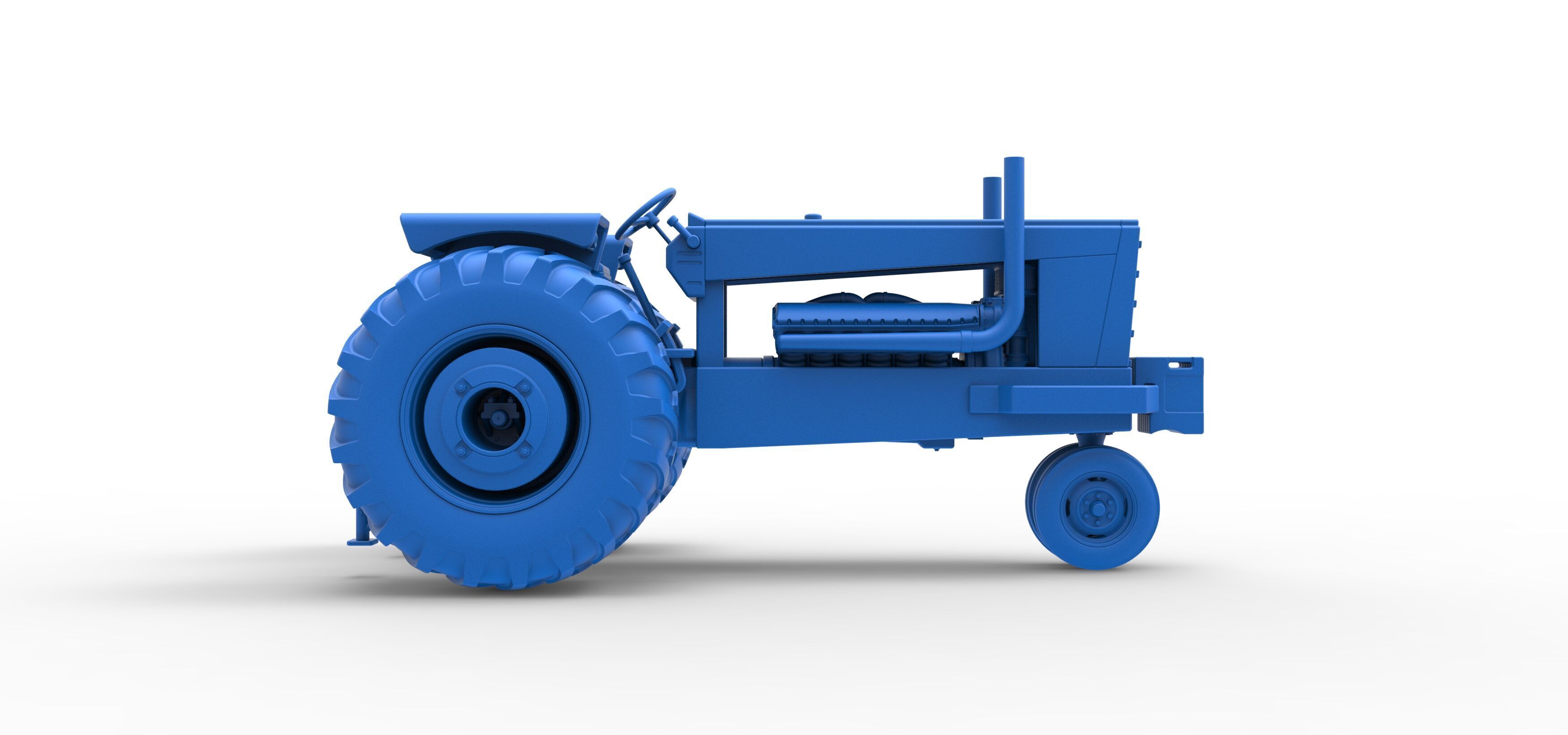 Vintage Pulling tractor Version 2 Scale 1 to 25 3D print model_37