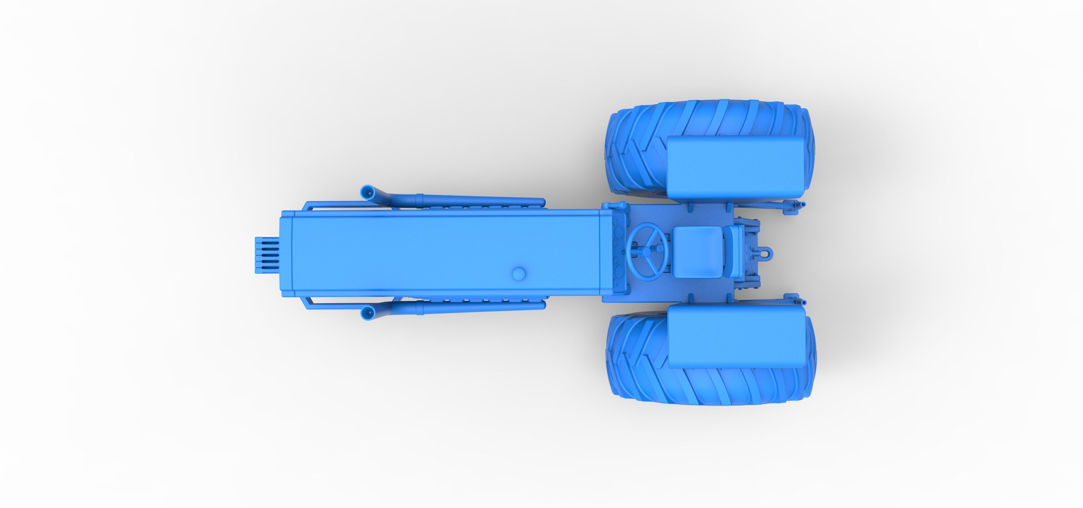 Vintage Pulling tractor Version 2 Scale 1 to 25 3D print model_30