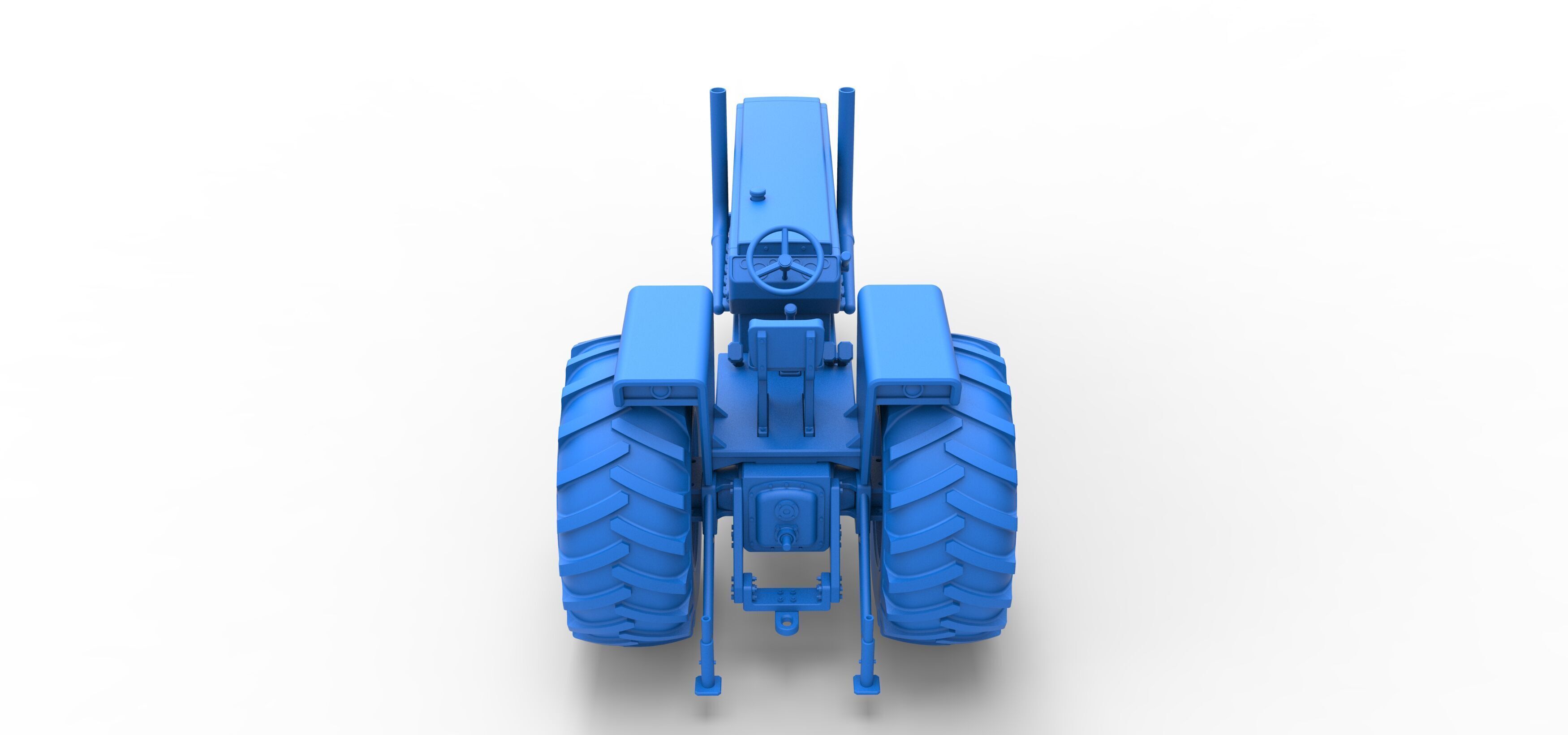 Vintage Pulling tractor Version 2 Scale 1 to 25 3D print model_35