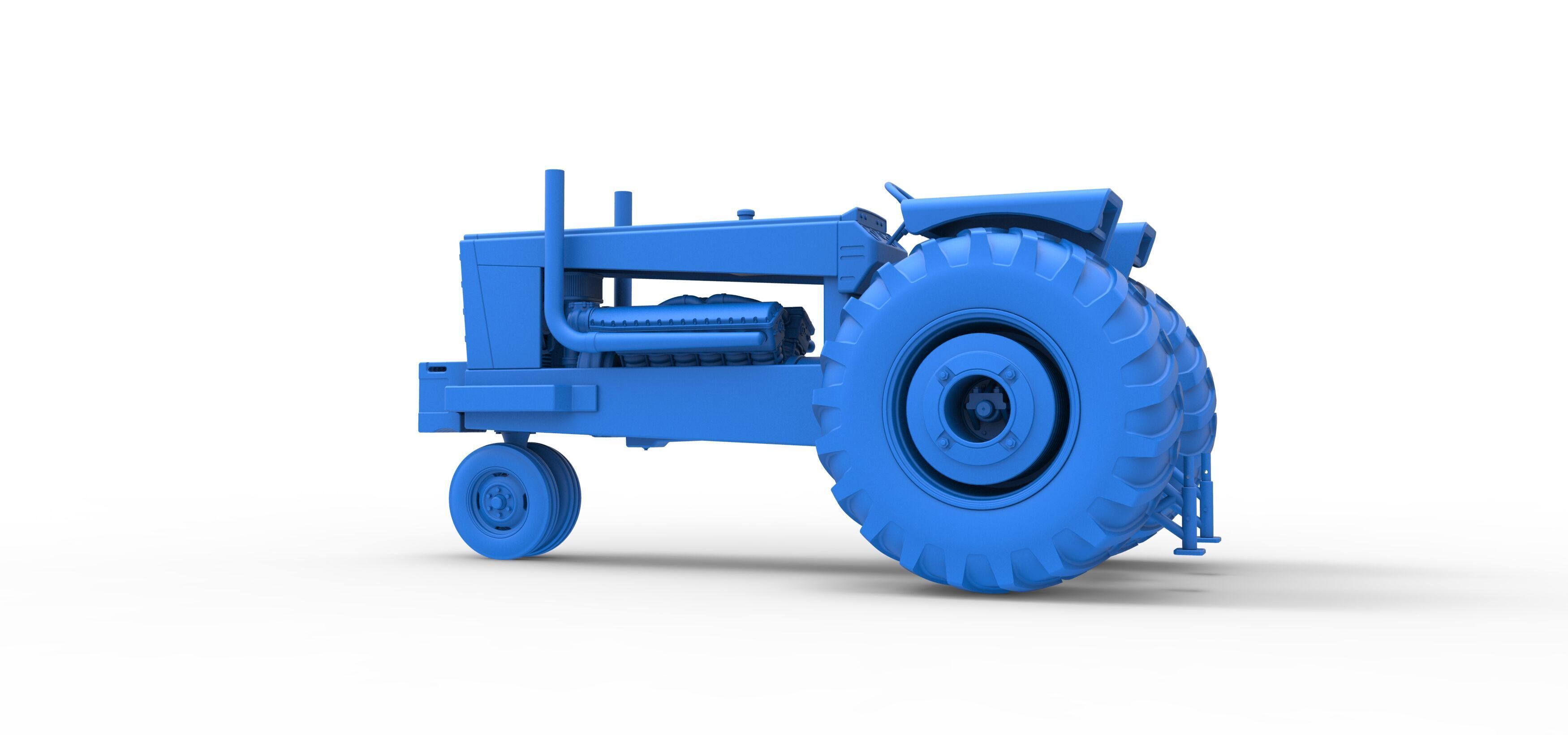 Vintage Pulling tractor Version 2 Scale 1 to 25 3D print model_32