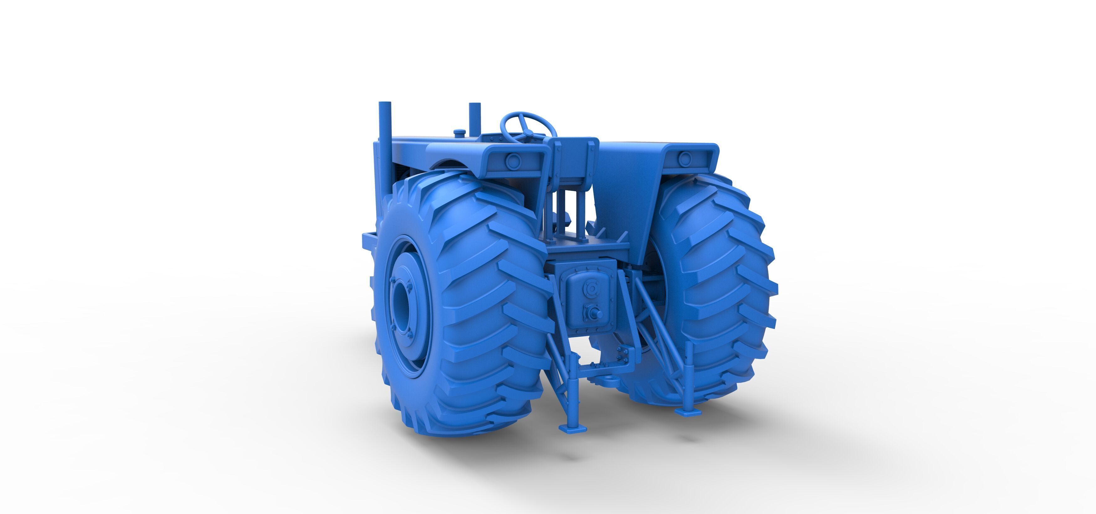 Vintage Pulling tractor Version 2 Scale 1 to 25 3D print model_33