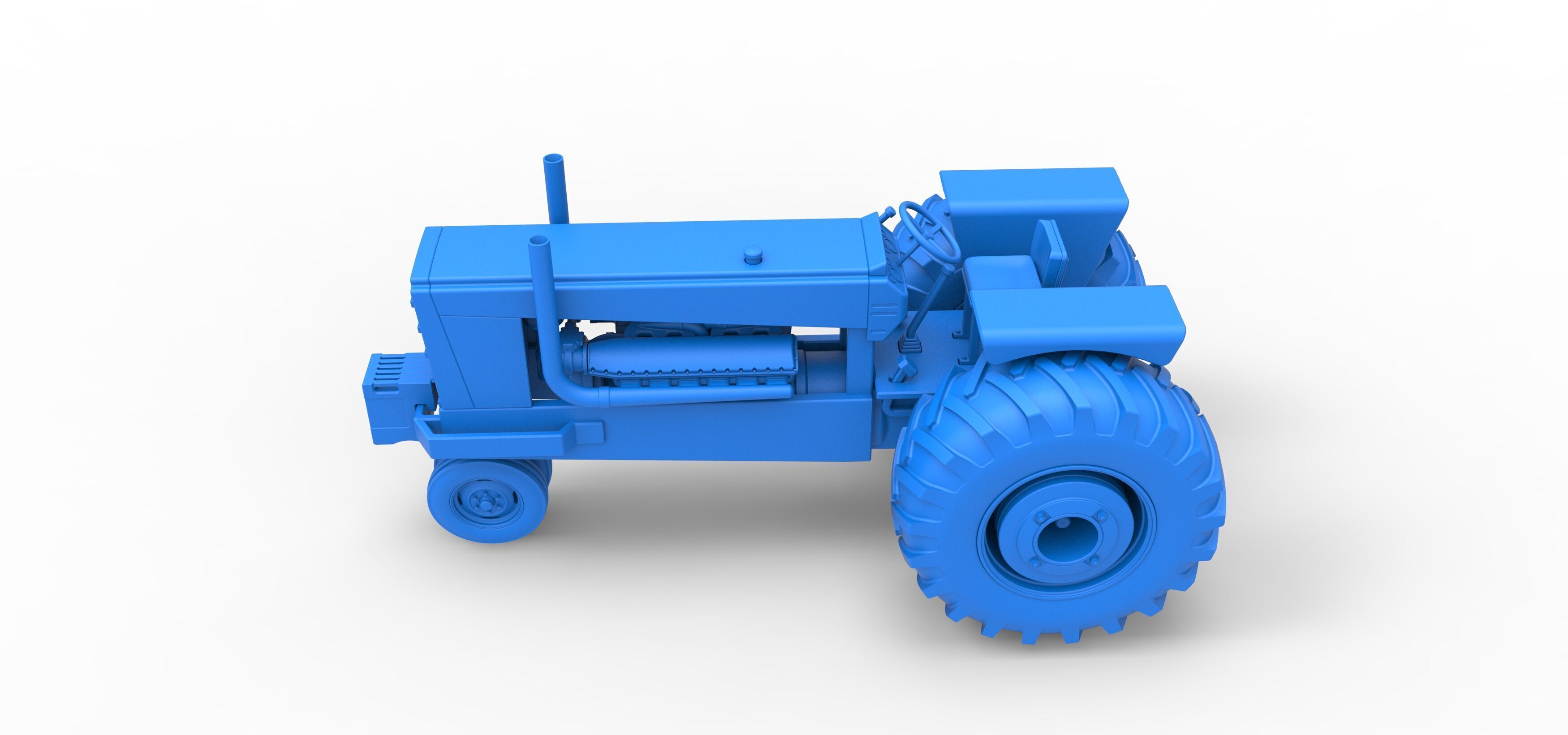 Vintage Pulling tractor Version 2 Scale 1 to 25 3D print model_29