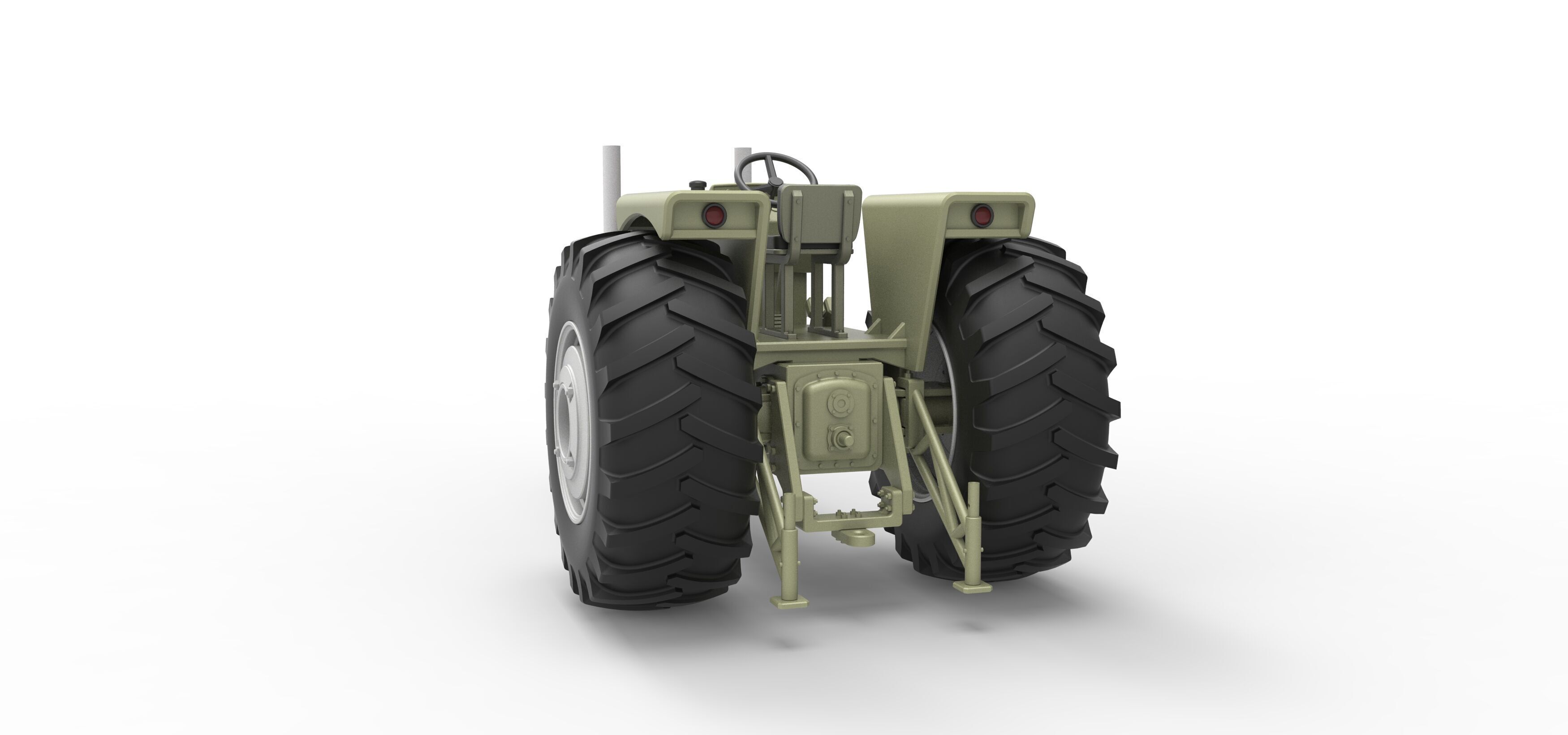 Vintage Pulling tractor Version 2 Scale 1 to 25 3D print model_14