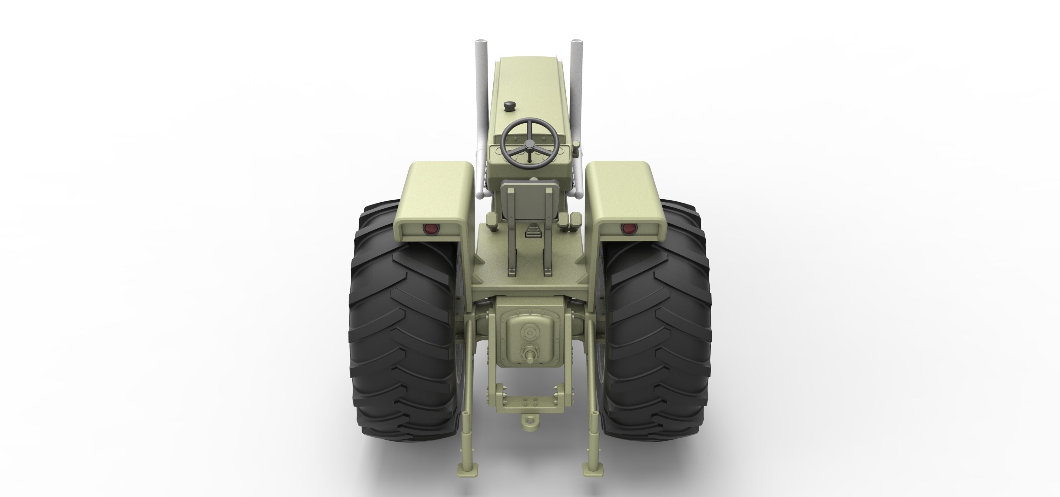 Vintage Pulling tractor Version 2 Scale 1 to 25 3D print model_16