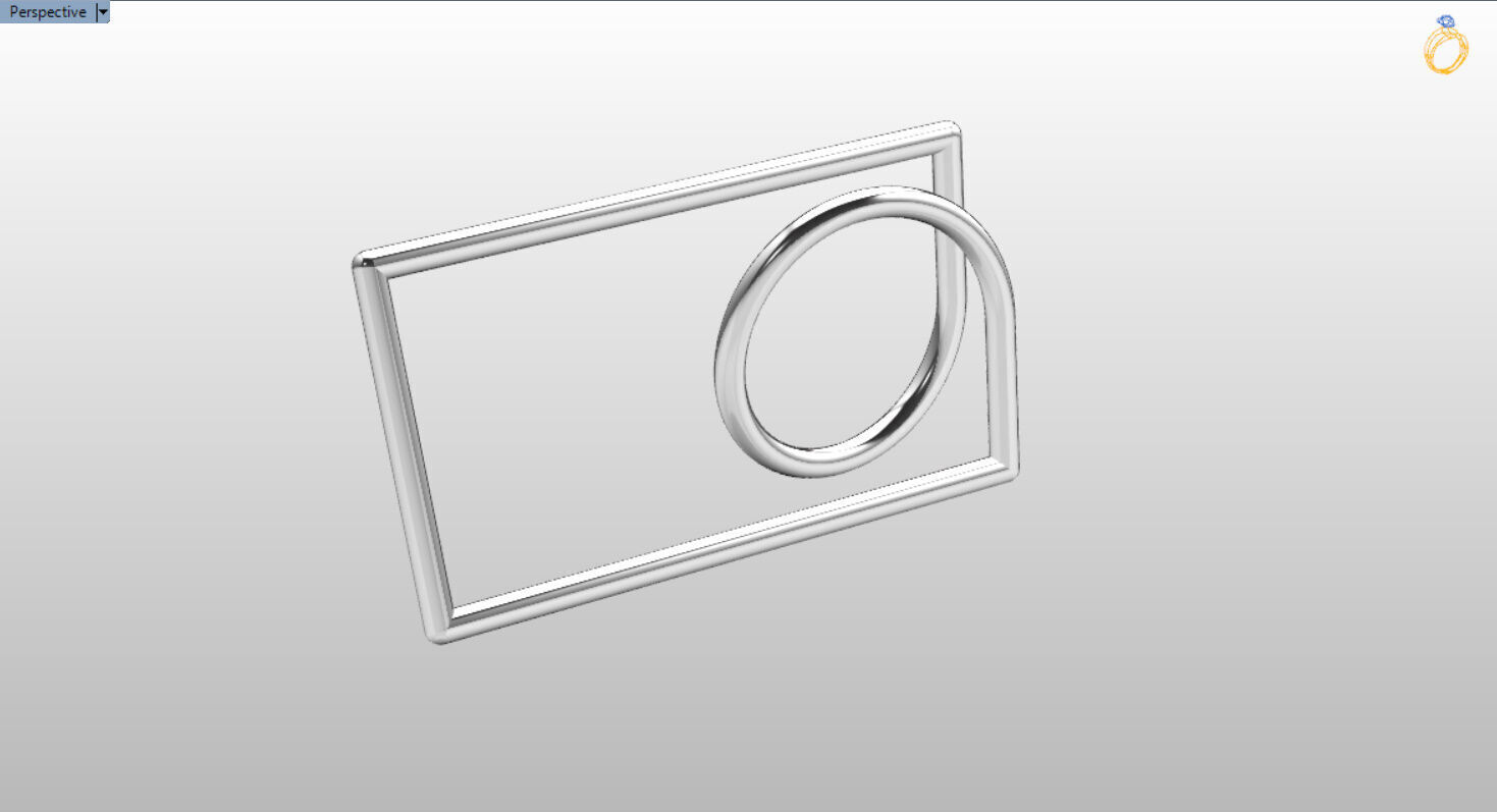 modern two finger ring 3D print model_1
