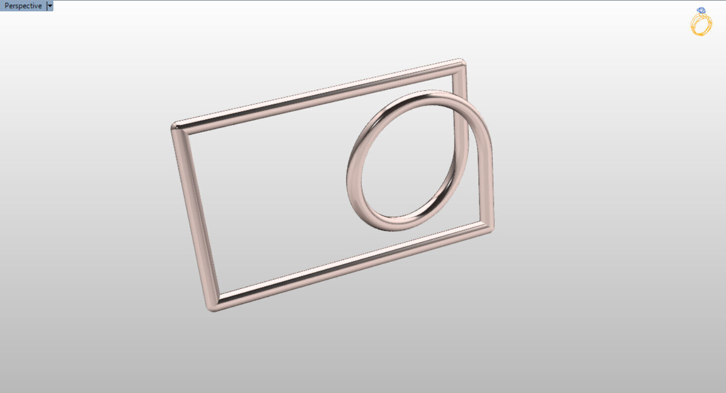 modern two finger ring 3D print model_2