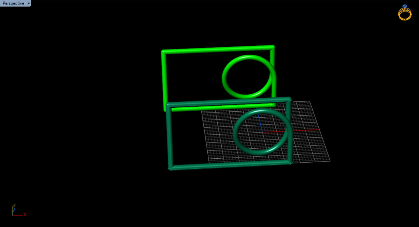 modern two finger ring 3D print model_8