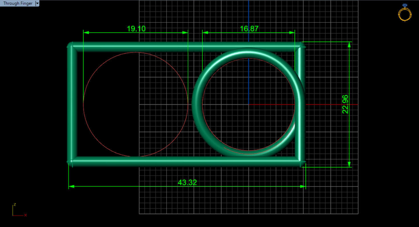 modern two finger ring 3D print model_5