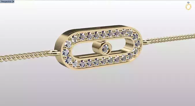 moving messika necklace charm