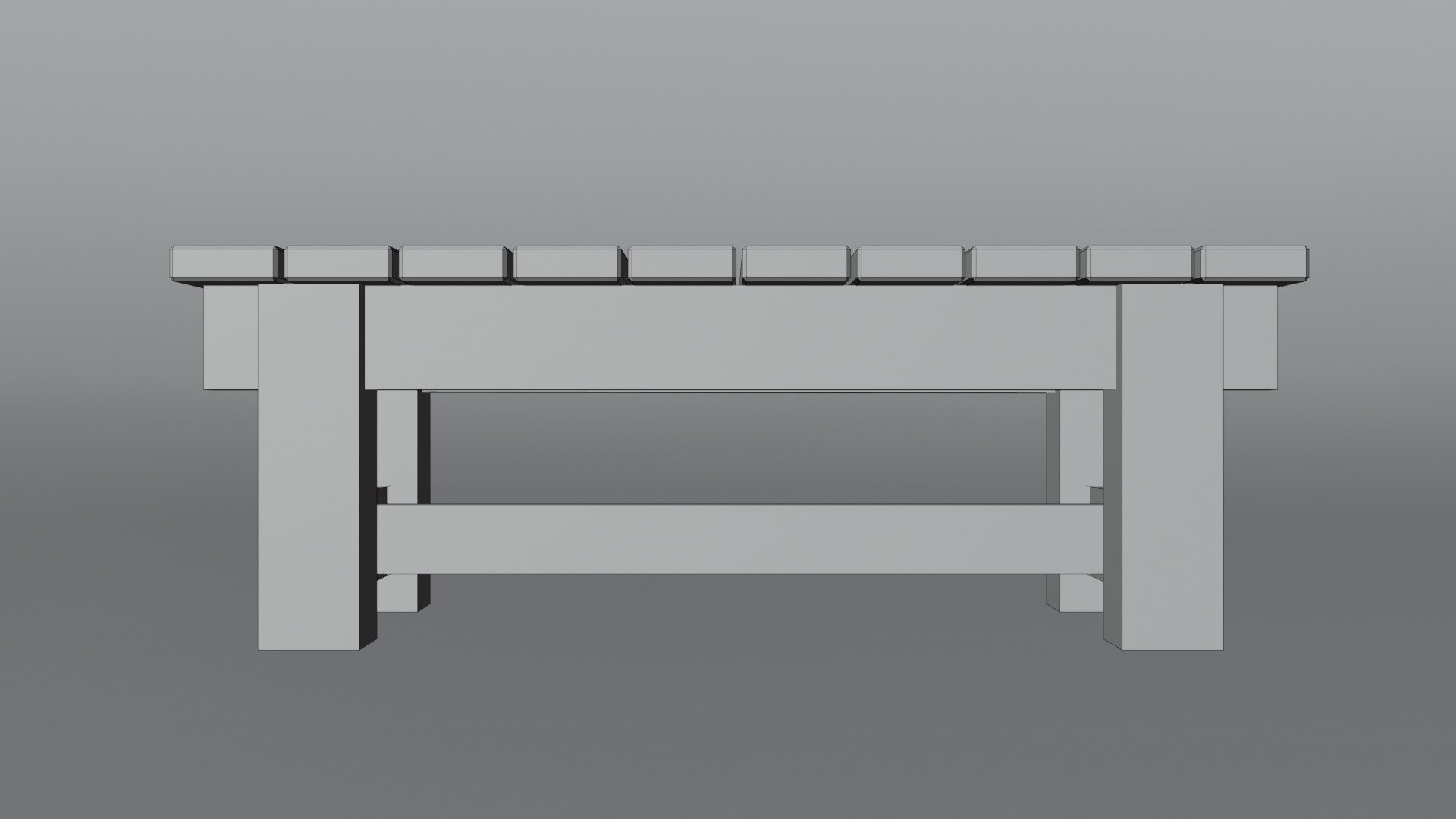 Old Wooden Bench with Moss and Dirt Lowpoly PBR 3D Model Low-poly 3D model_6