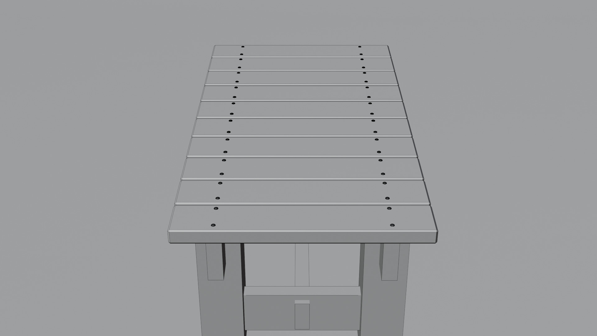 Old Wooden Bench with Moss and Dirt Lowpoly PBR 3D Model Low-poly 3D model_12