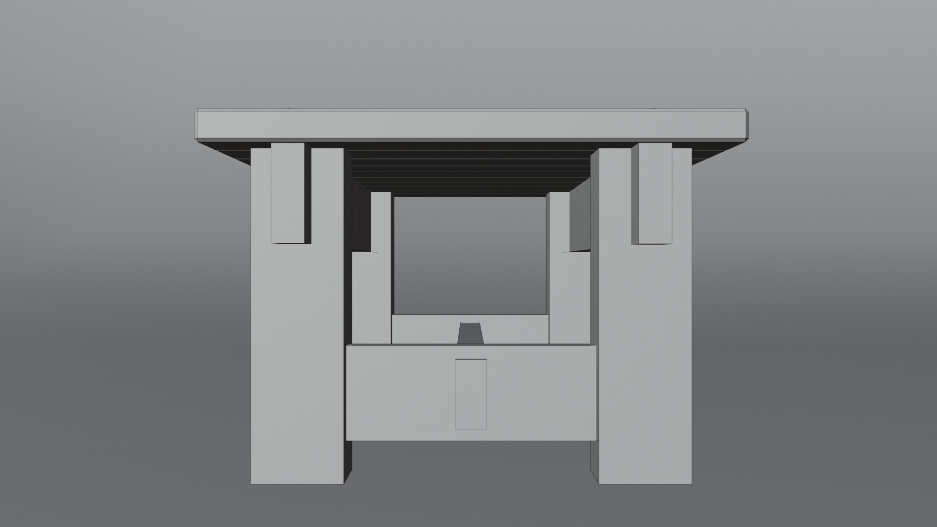 Old Wooden Bench with Moss and Dirt Lowpoly PBR 3D Model Low-poly 3D model_10