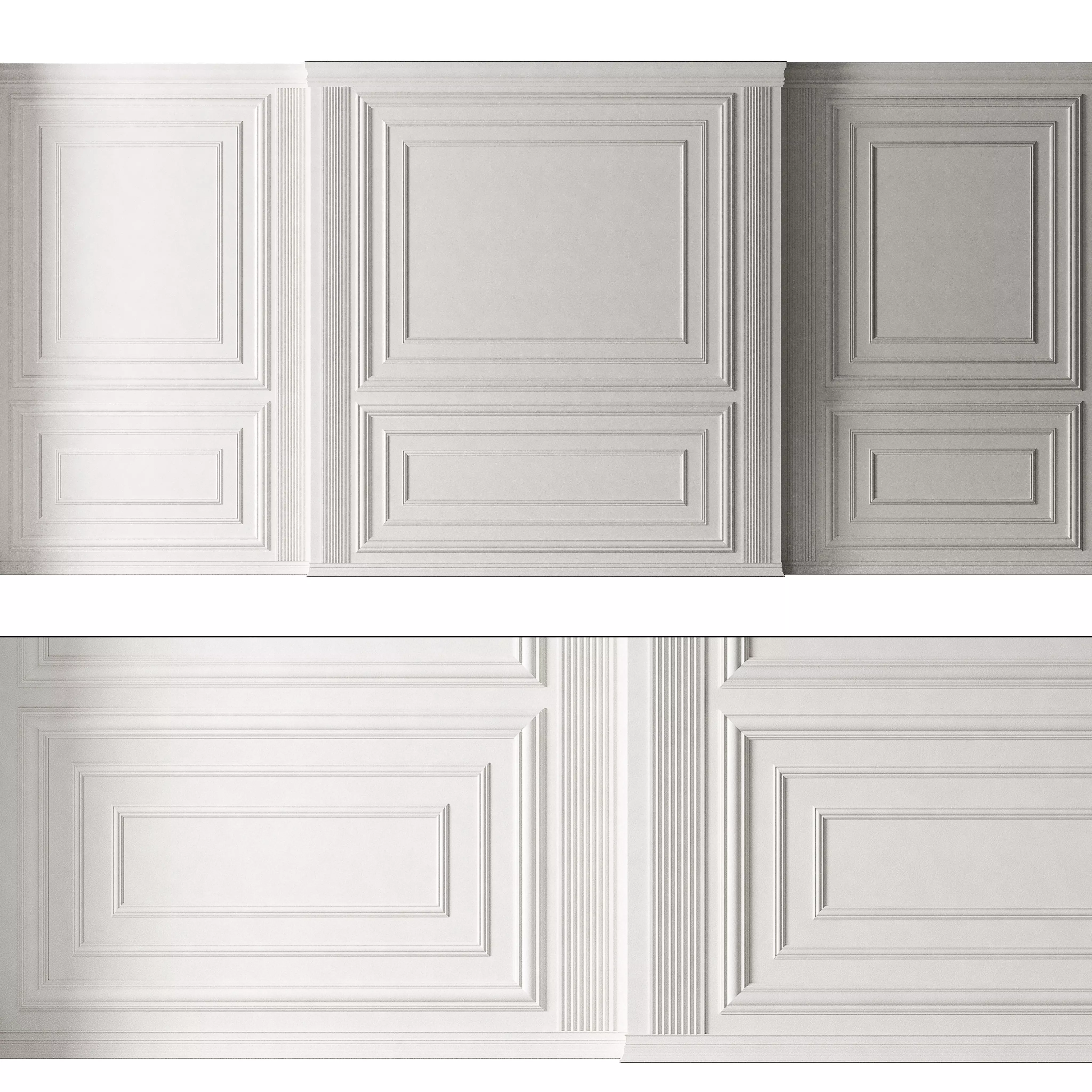 Classic 3D Wall Panel Elegant Design for Interior Decor 7 3D model_0