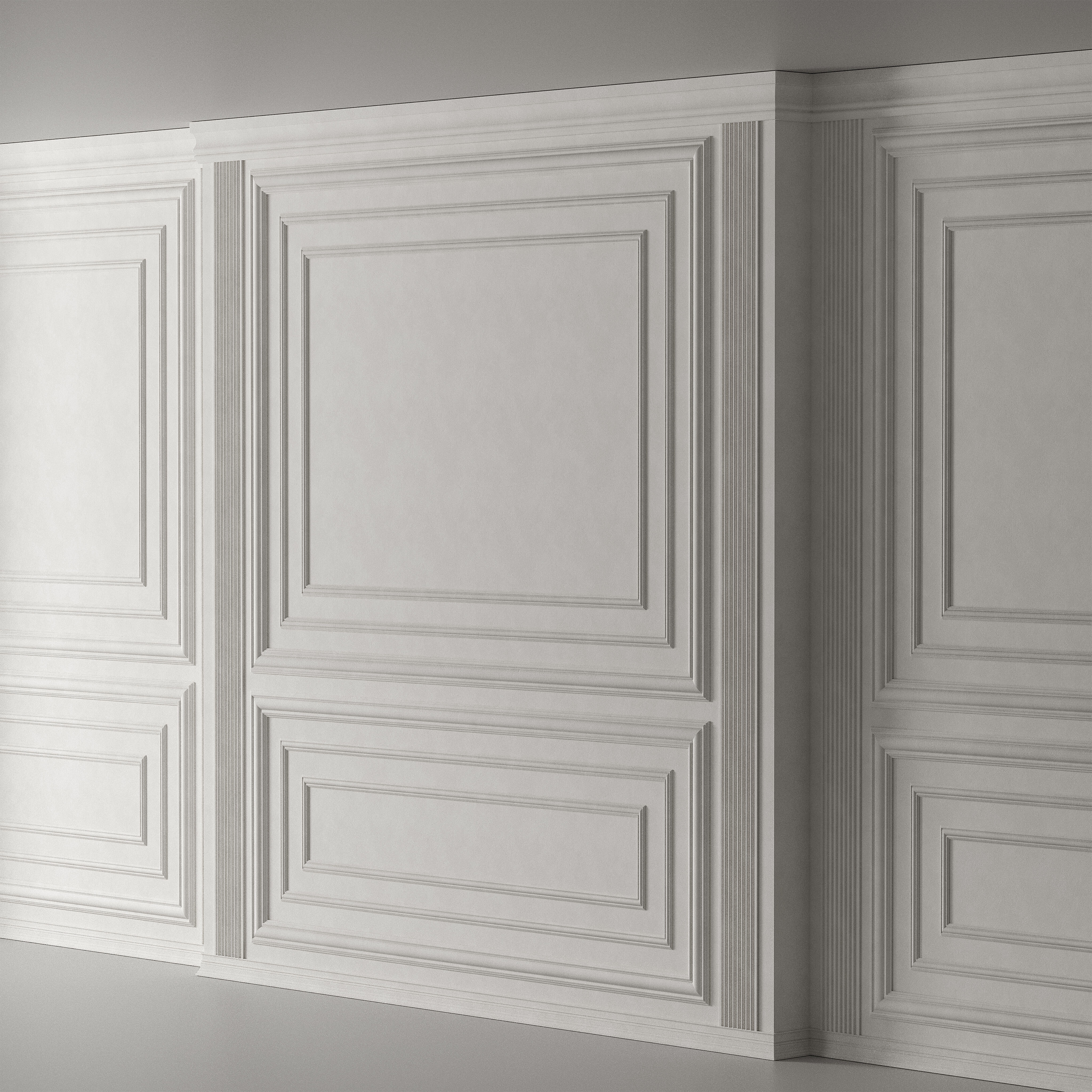 Classic 3D Wall Panel Elegant Design for Interior Decor 7 3D model_1