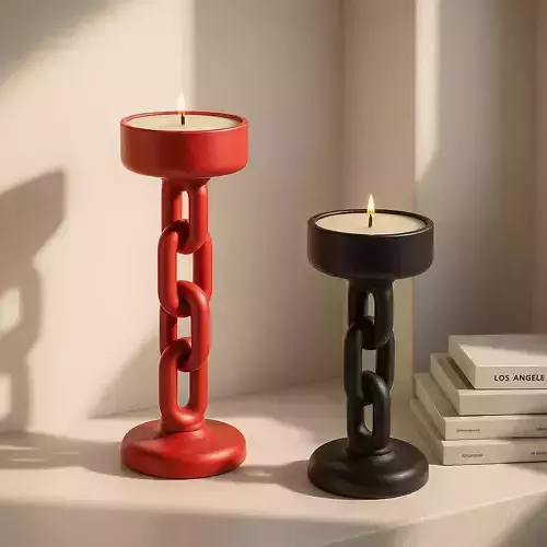 Chain Candle Holder Tealight   2 Size Set   Chain Candlestick