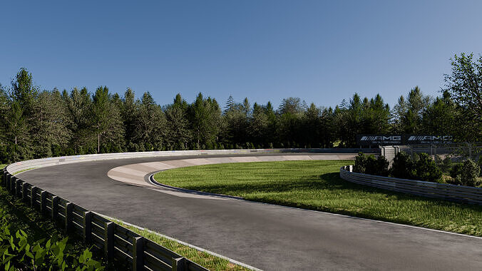 Racetrack 3D Model Nurburgring Karussell 3D model 7
