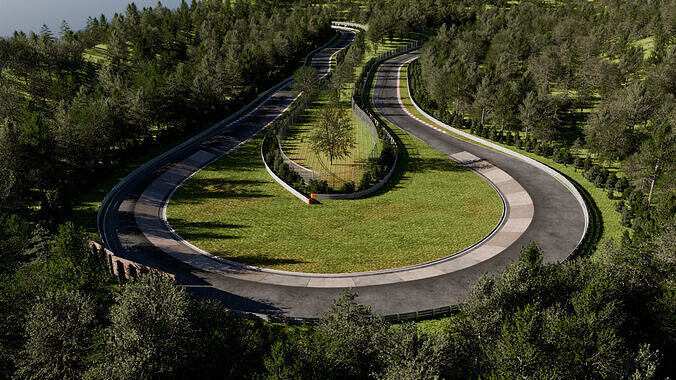 Racetrack 3D Model Nurburgring Karussell 3D model