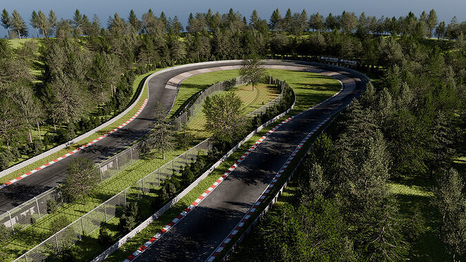 Racetrack 3D Model Nurburgring Karussell 3D model 5