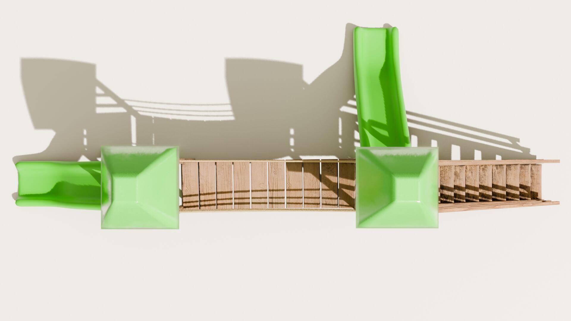 Playground castle with a slide Low-poly 3D model_3