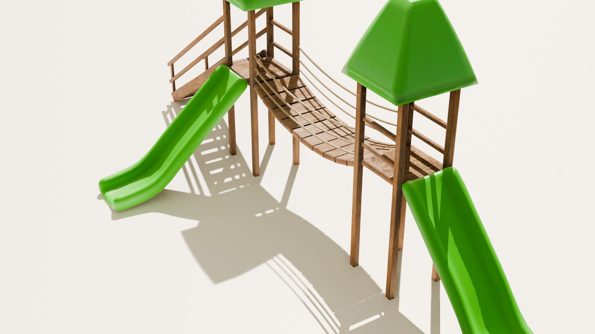 Playground castle with a slide Low-poly 3D model_12