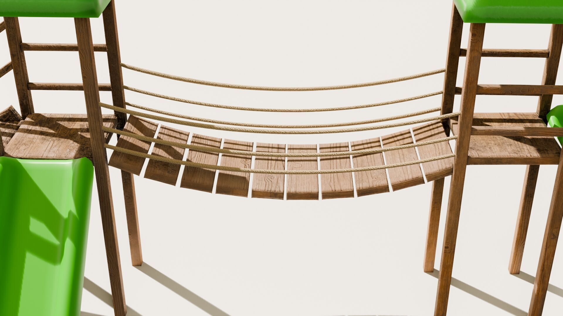 Playground castle with a slide Low-poly 3D model_24