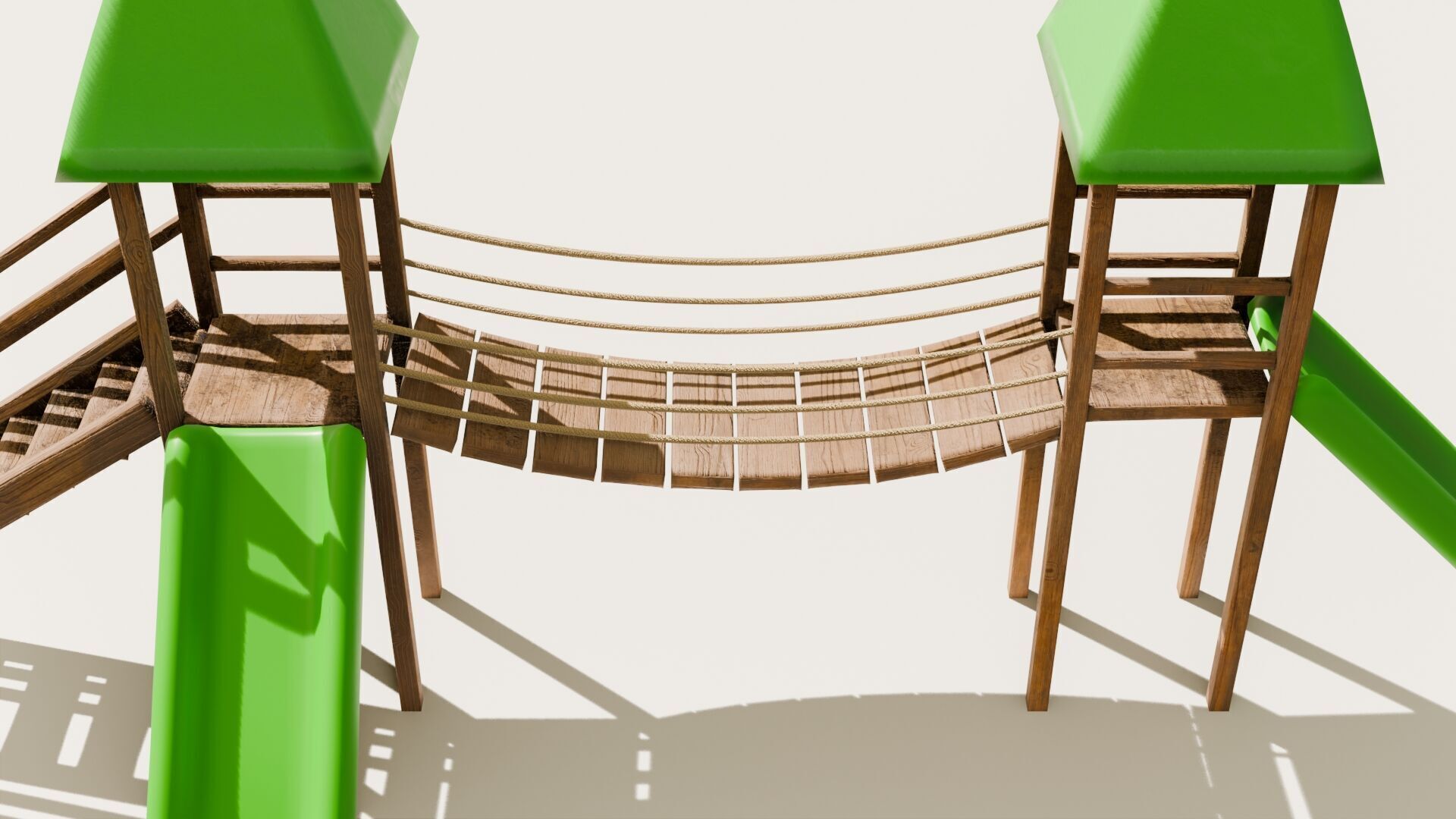 Playground castle with a slide Low-poly 3D model_28