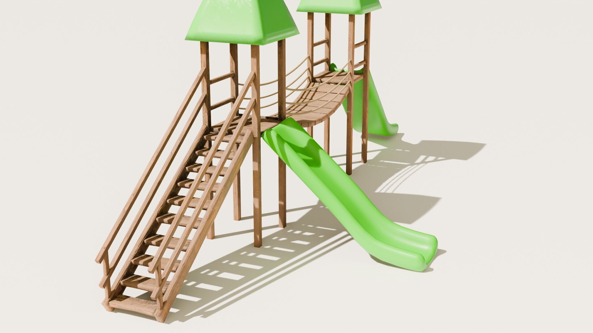 Playground castle with a slide Low-poly 3D model_22