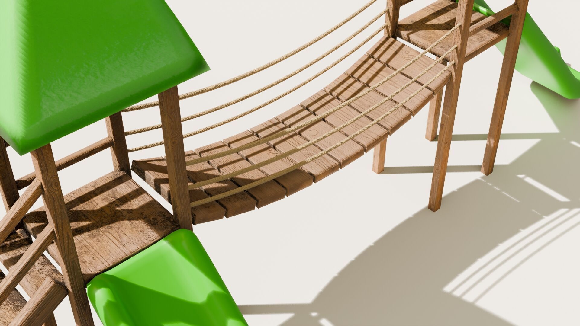 Playground castle with a slide Low-poly 3D model_16