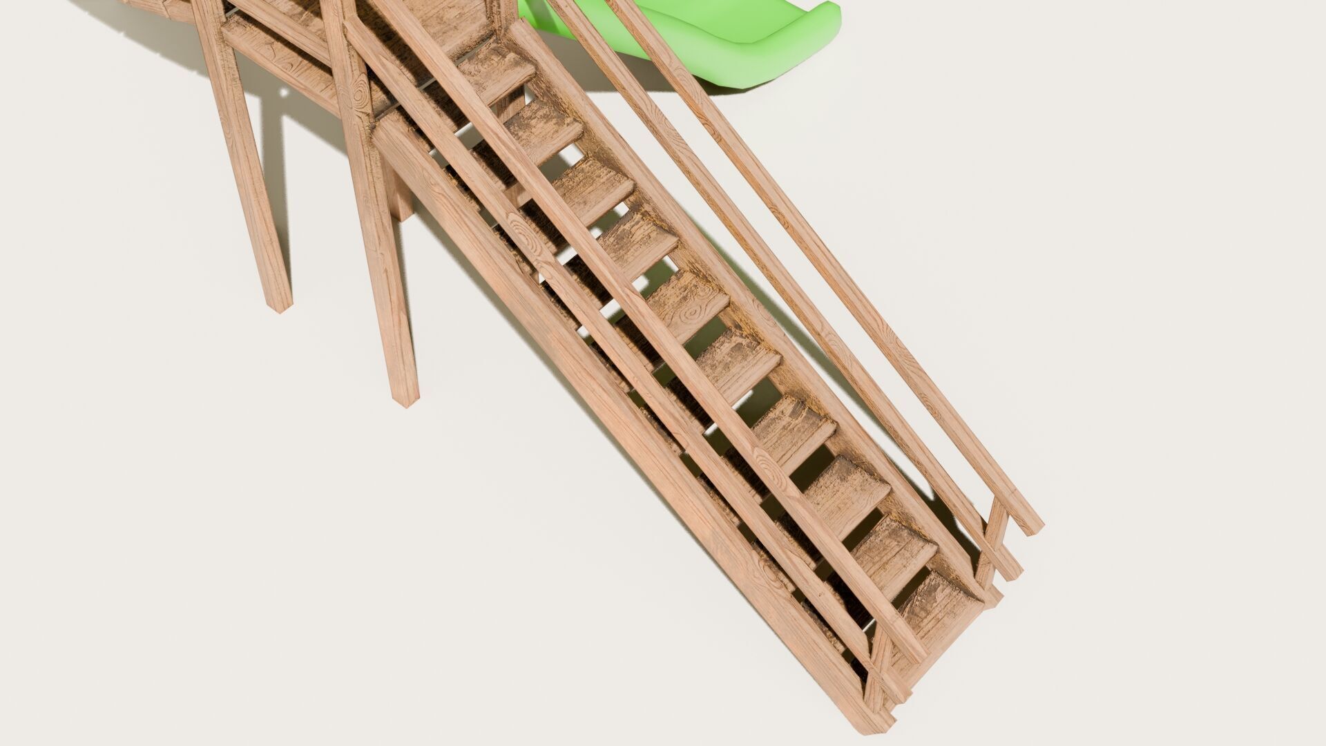 Playground castle with a slide Low-poly 3D model_14