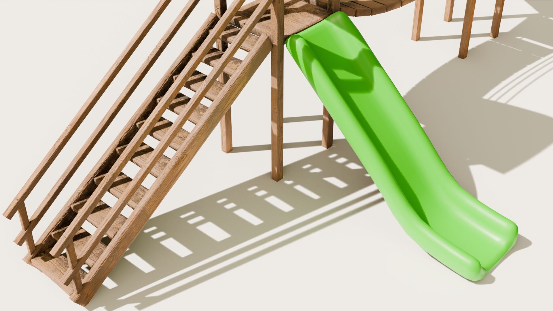 Playground castle with a slide Low-poly 3D model_15