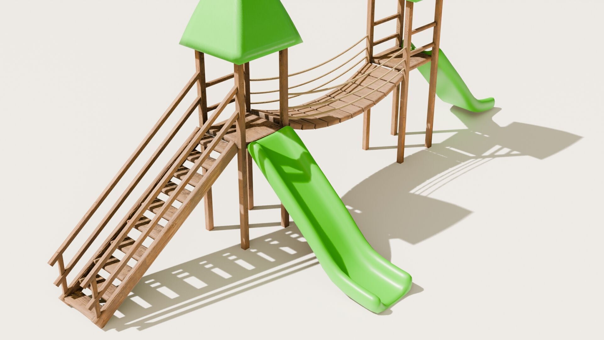 Playground castle with a slide Low-poly 3D model_25