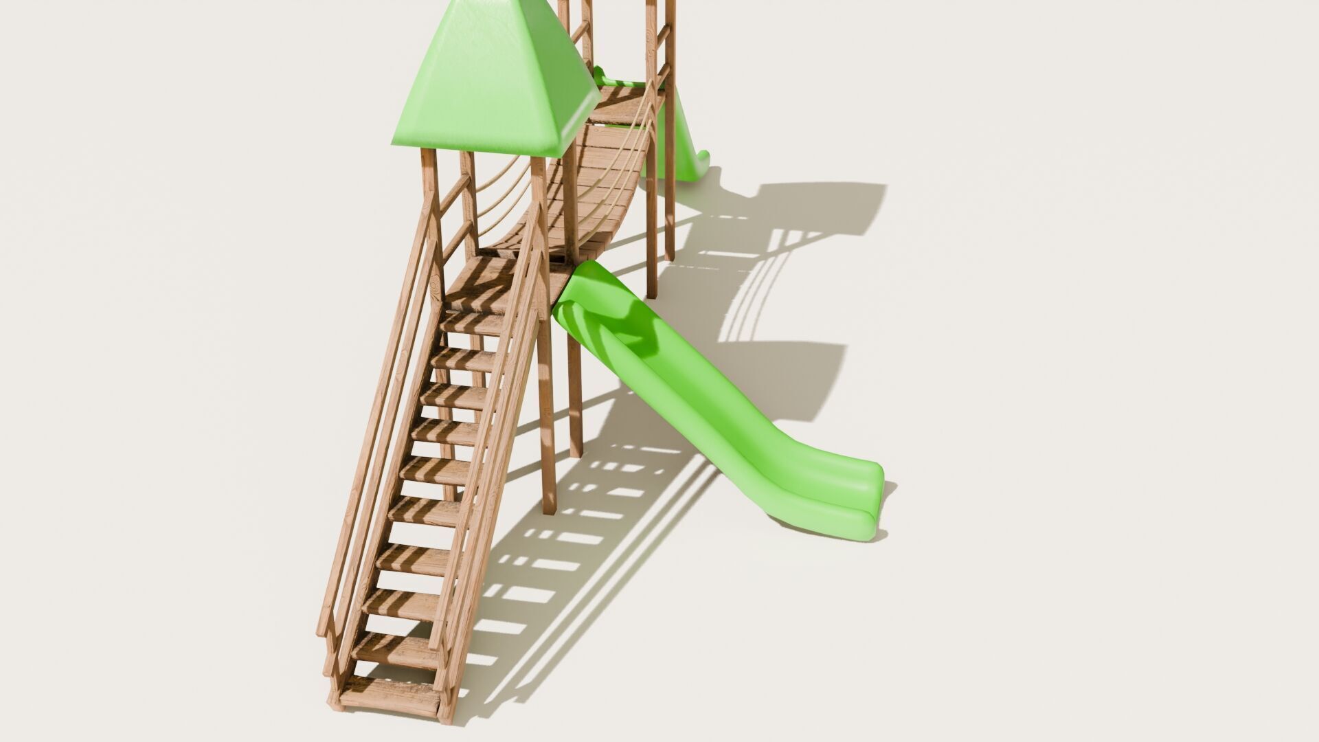 Playground castle with a slide Low-poly 3D model_19