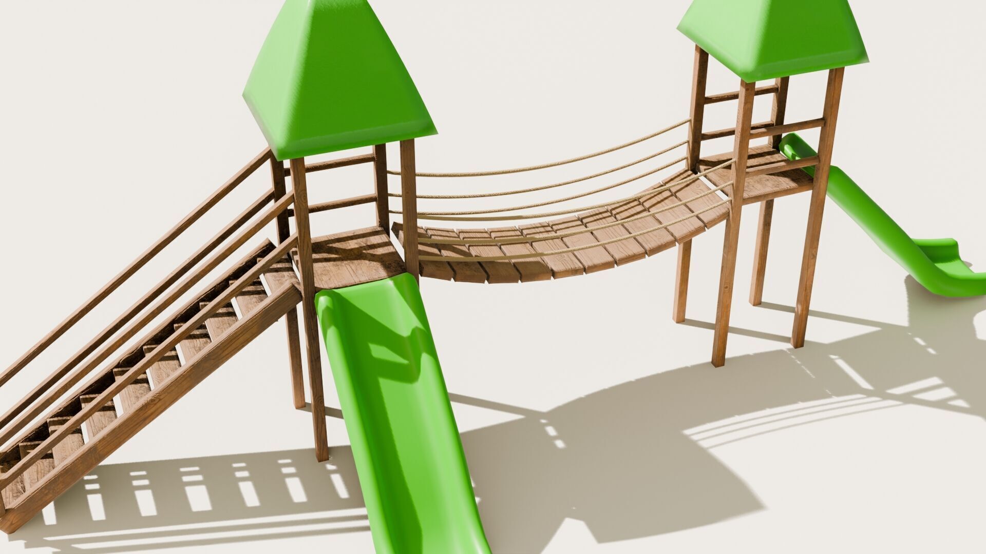 Playground castle with a slide Low-poly 3D model_23