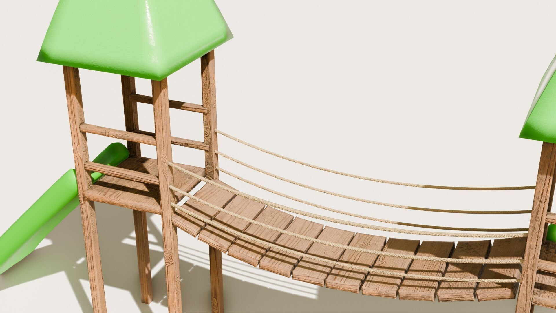 Playground castle with a slide Low-poly 3D model_10