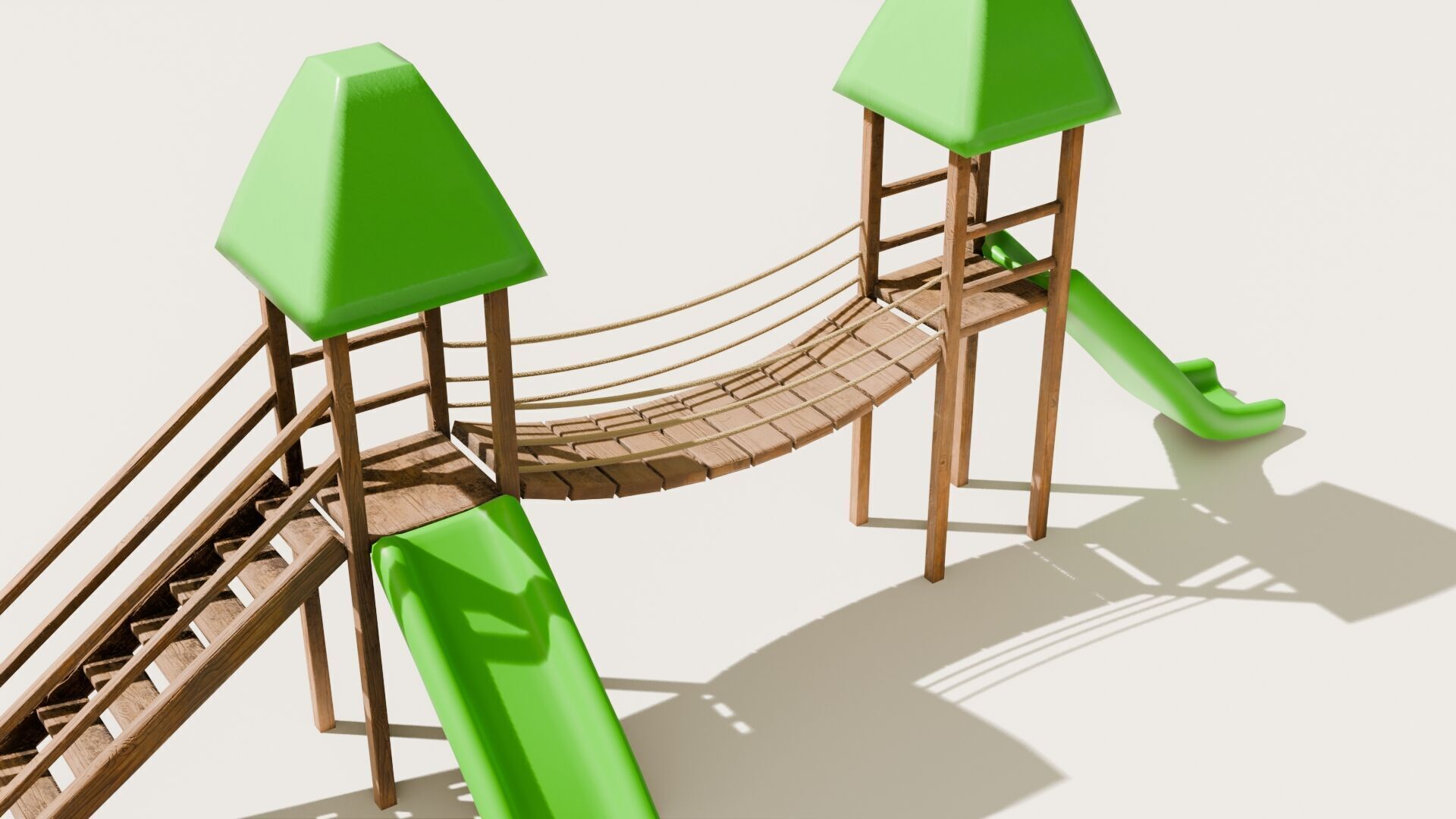 Playground castle with a slide Low-poly 3D model_30