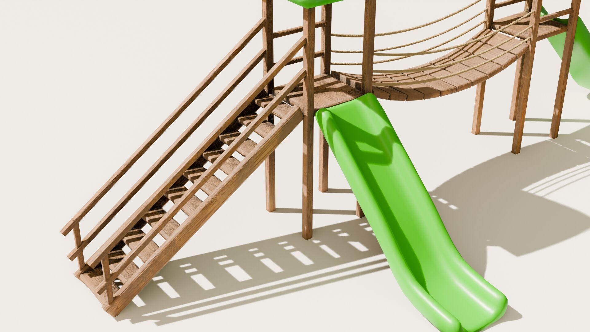 Playground castle with a slide Low-poly 3D model_20