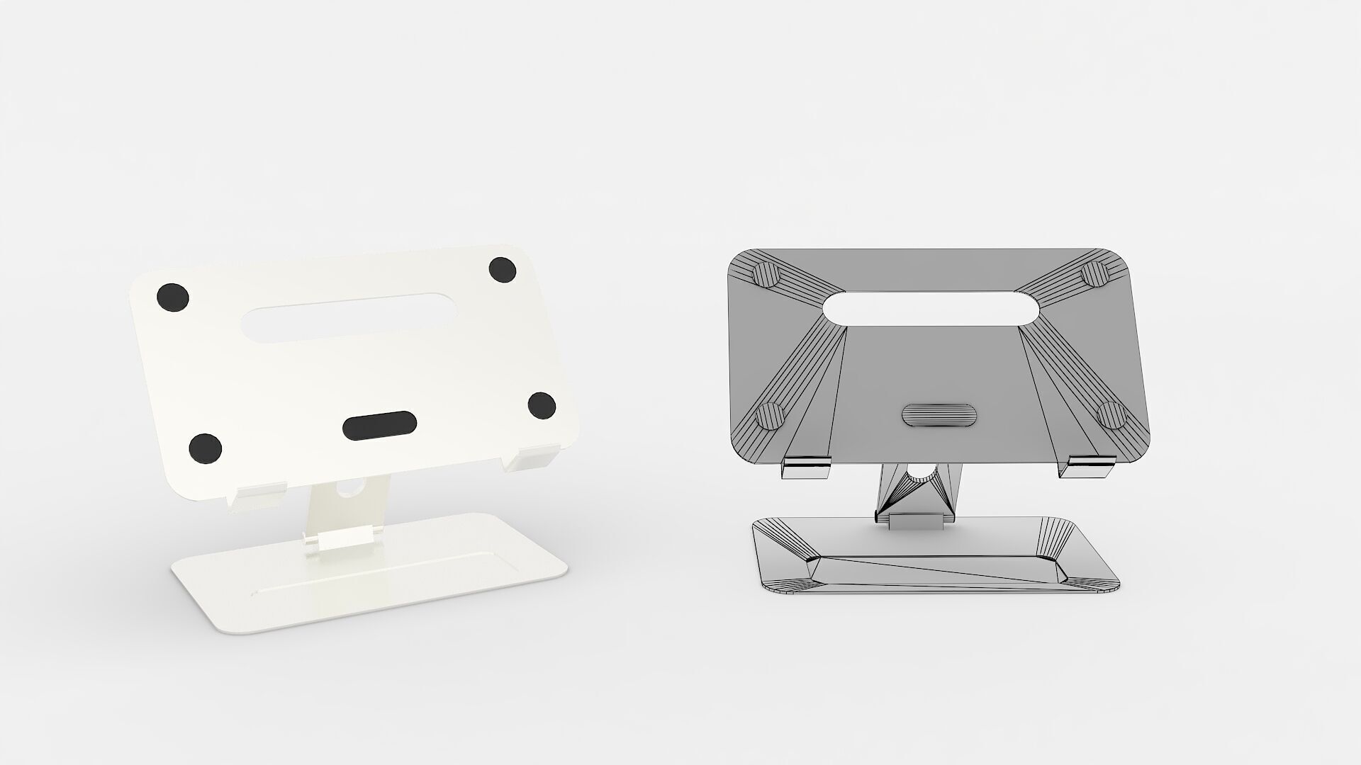 Laptop Stand Low-poly 3D model_5